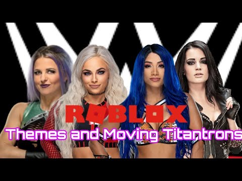 Roblox Wwe Themes And Moving Titantrons Sasha Banks Liv Morgan Paige Candice Lerae Youtube - my new exo skelaton body manboys evil twin and sdb roblox