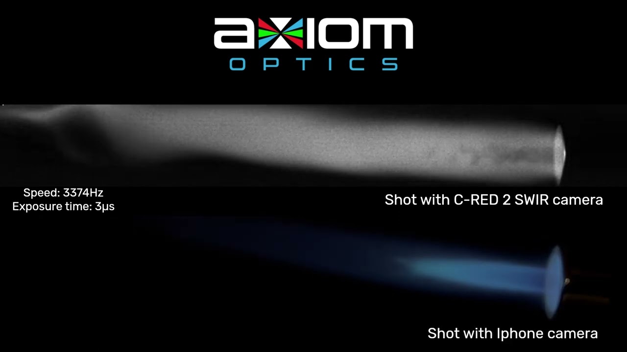 Torch flame seen in SWIR band 900-1700nm | C-RED 2 camera