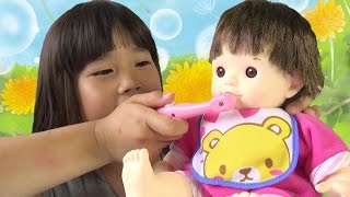 ぽぽちゃん おもちゃ おしゃべり歯ブラシ お道具 おままごと音声 Baby Doll Popochan Toothbrush Toy