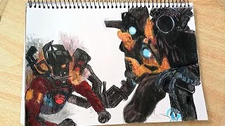 Drawing Destroyed Titan Speakerman and Titan Cameraman / Skibidi Toilet 73