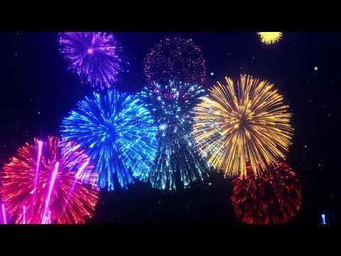 Motion Graphics Animated Fireworks Background With Sound Effect