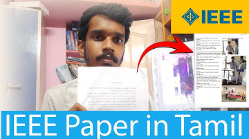 IEEE Journal Explain in Tamil |what is ieee paper in tamil | Final year project IEEE  Paper in Tamil