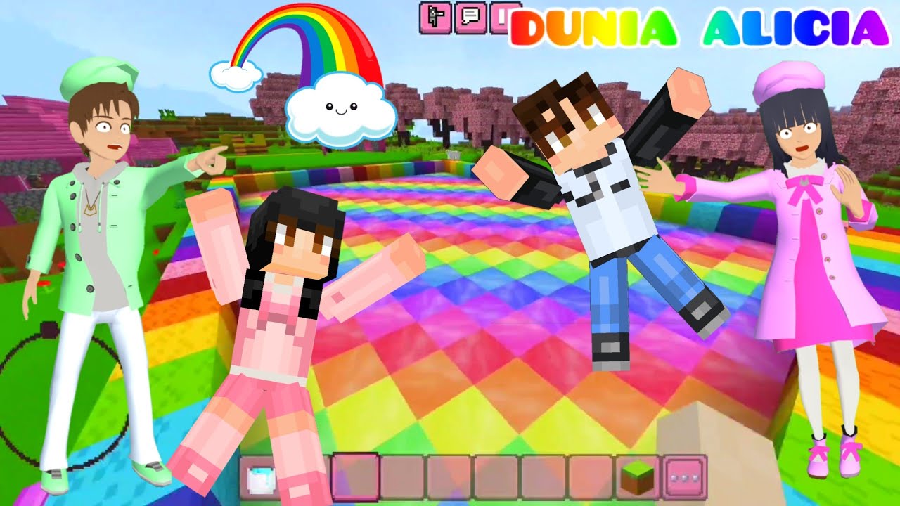 Yuta Mio Berenang Di Kolam Renang Pelangi Kawaii World Minecraft 😱🌈| Full Movie | Sakura School