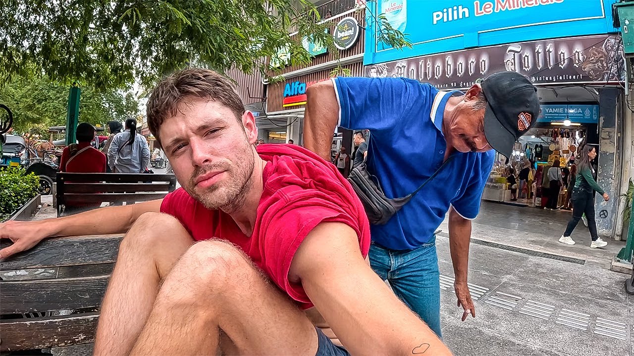 Strange park bench reflexology massage