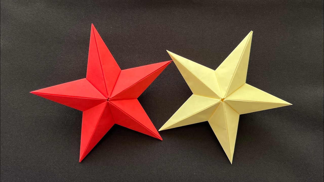 3D Sterne basteln aus Papier  einfache Weihnachtssterne  How to make 3D  Star for Christmas