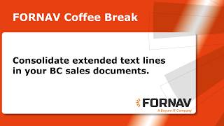 Consolidate extended text lines in your BC sales documents