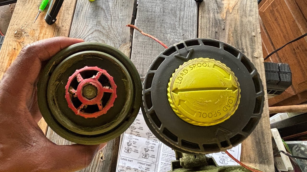 Replacing Ryobi trimmer head (with arbor shaft) YouTube
