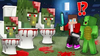 Scary ZOMBIE SKIBIDI TOILET vs JJ and Mikey in Minecraft Challenge - Maizen Mizen JJ and Mikey