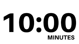10 Minute -  Simple Countdown Timer - Black Numbers