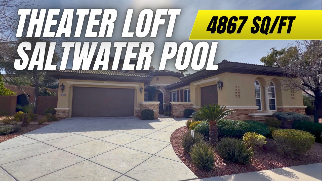 Guard-Gated Macdonald Highlands, Henderson, NV Stunner: 4,867 SF + Theater Loft + Pool