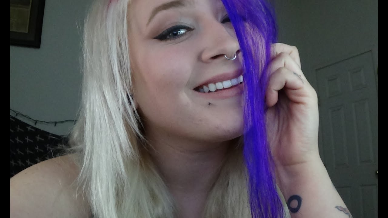 SPLAT Lusty Lavender Hair Dye Review On Blonde Hair YouTube