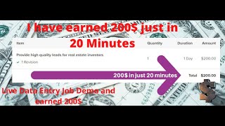Data entry Live demo Work. Earned 200$ in just 20 minutes screenshot 5