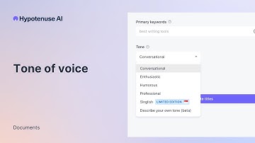 Write in Any Tone with Hypotenuse AI