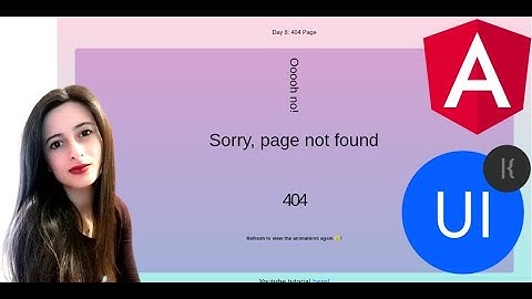 [8/100] 404, page not found 😱| #Daily UI (@cssanimista)