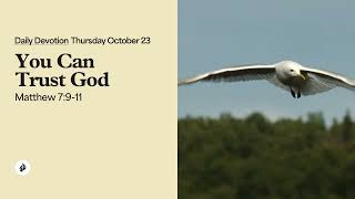 You Can Trust God Daily Devotional