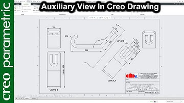 How to create auxiliary view in creo drawing
