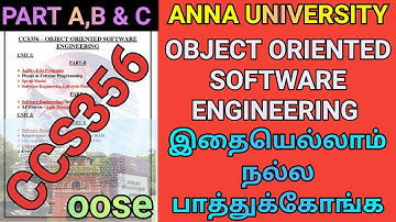 Object Oriented Software Engineering Important Questions Anna University |CCS356| 6th Semester OOSE