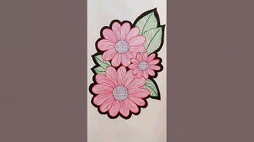 easy zentangle patterns for beginners - FLOWERS | zentangle flower #shorts #ytshorts #doodle