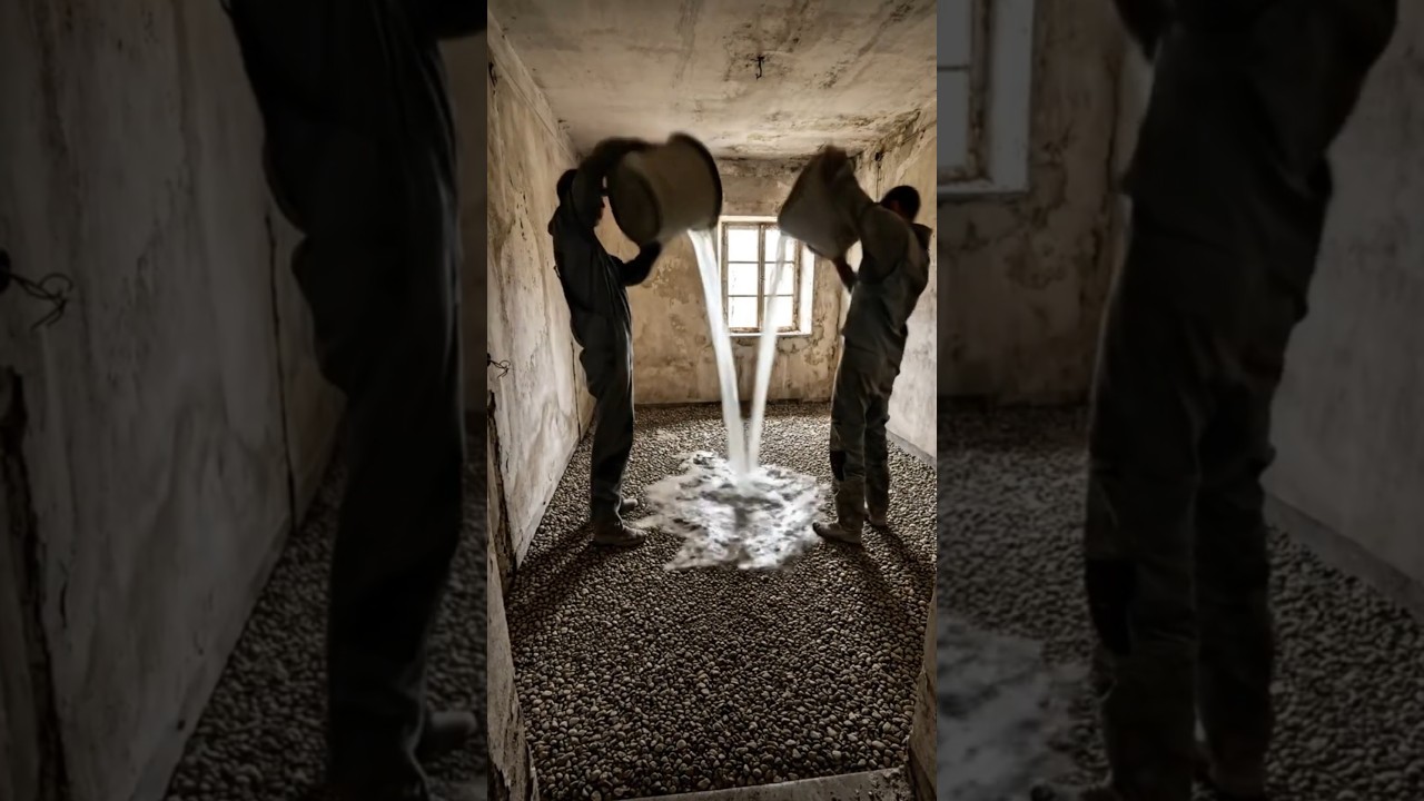 This Epoxy River Stone Floor Turned a Dirty Room into Luxury 😱 
