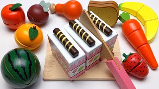 Satisfying Video How To Cutting Wooden Fruits And Vegetables Asmr