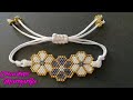 COMO HACER UNA PULSERA DE FLORES DE MIYUKI ||PULSERA TECNICA  PEYOTE IMPAR || 🥰🌸