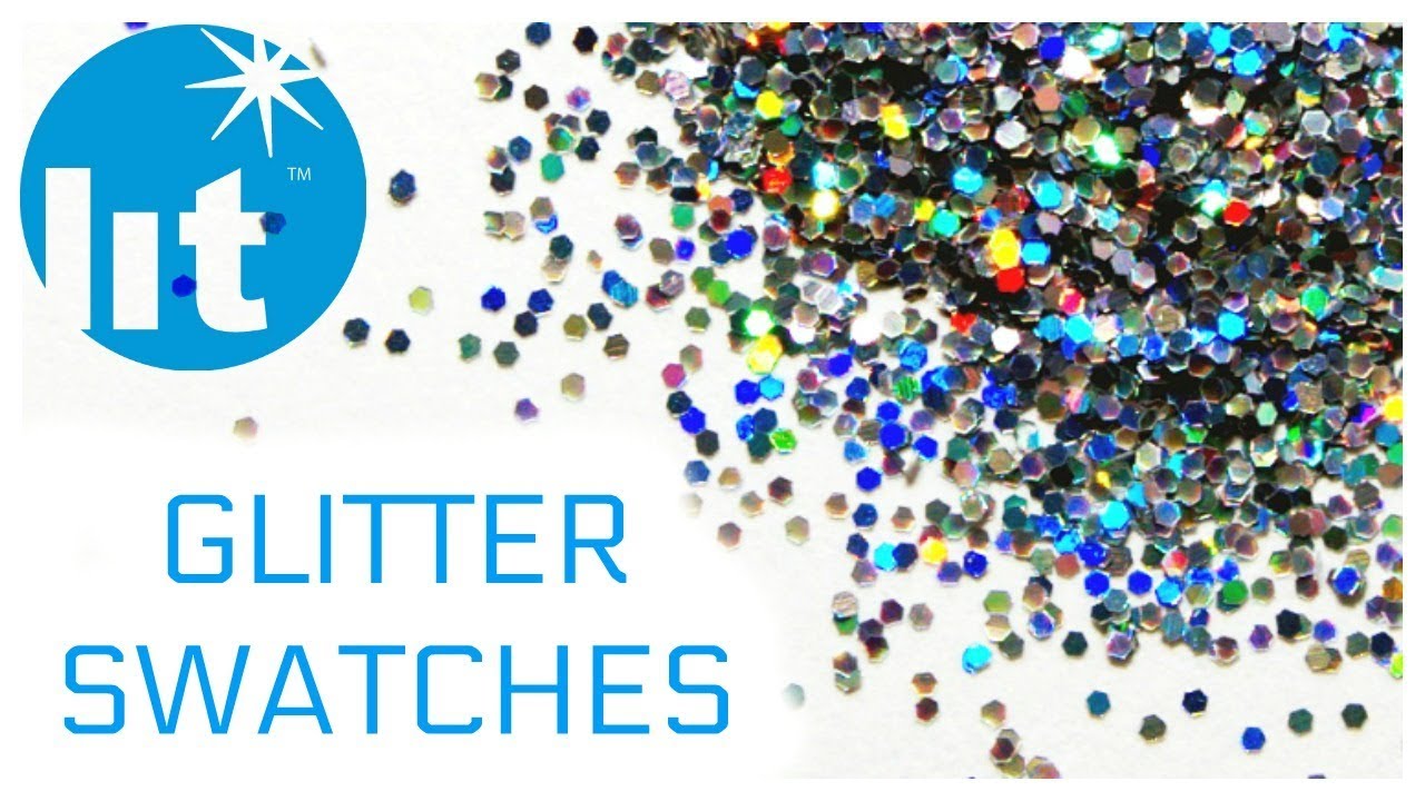 Glitter swatches - LIT cosmetics glitter | Swatches | Beautylashes19 - YouTube