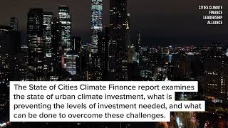 State of Cities Climate Finance
