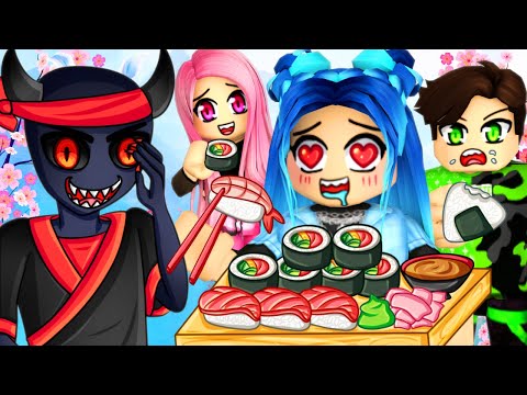 What are they hiding...? Roblox Sushi Buffet Story!