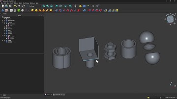 FREECAD - Lesson 06 - Boolean Cut, Union, Intersection, Thickness, Join, Embed, Connect, Cutout, XOR