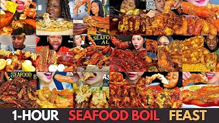 🌶️🦀🍋 1-HOUR Ultimate Spicy Seafood Feast! | SEAFOOD BOIL Mukbang Compilation | PART 18 🌶️🦀🍋