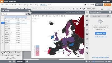 Lucidchart Data linking - Shipping Map Example