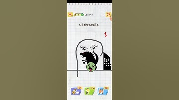 Draw 2 Save Stickman Puzzle Level 43: Kill the Godzilla