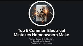 Famous Top 5 DIY Electrical Mistakes Homeowners Make & How to Fix Them Profile
