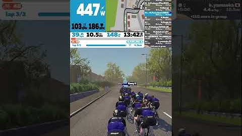 18th place in the Zwift Race Giant Crit Crushers - Week 3 - Race 2 (B)  #shorts