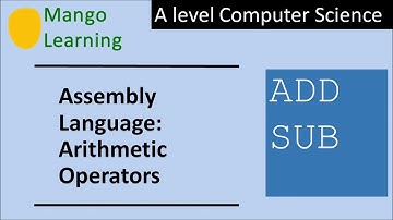 Assembly Language Arithmetic Operators