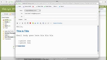 Composing An Email With Thexyz Webmail