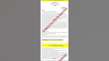 Assignment solution of BIO303|Virtual university of Pakistan