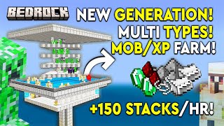 BEST Multi MOB/XP Farm Minecraft Bedrock Tutorial - 49,000/HR! - MCPE/Xbox/PS/Switch/PC