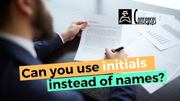 Can you use Initials instead of Names win the workplace?  [Consepsys Tip of the Month]