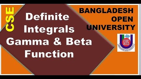 SST-CSE-Definite Integrals, Gamma & Beta Function