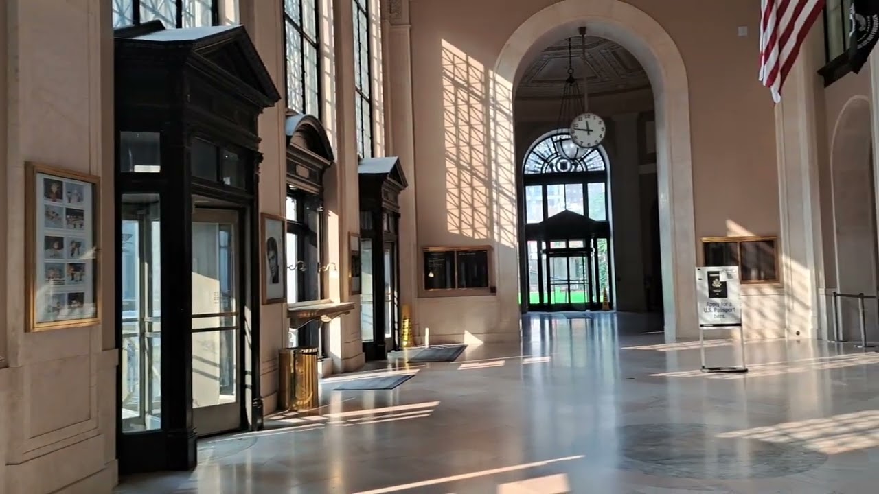 New York, USA : Post Office. Moynihan Train Hall. NYC.Penn Station. June 2025