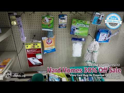 SVDP Fond du Lac: Hard Homes 30% Off Sale (06/15/22)