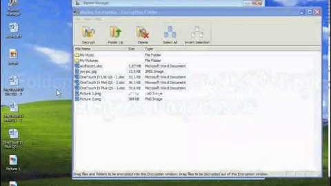 OneTouch 4 Maxtor Encryption - Decrypting Files/Folders in Windows XP