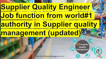 What does supplier quality engineer do?