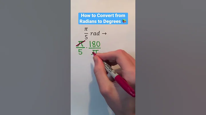 How to Convert from Radians to Degrees 📚 #Shorts #algebra #math #maths #mathematics #education