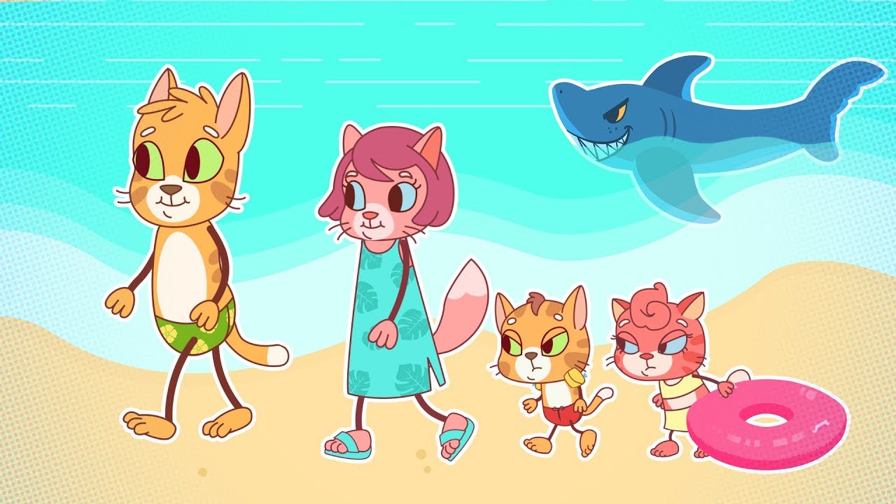 dibujos animados de los 90 Cat Family | Cartoon for Kids | New Full Episodes #68 - Cats Went on Vacation