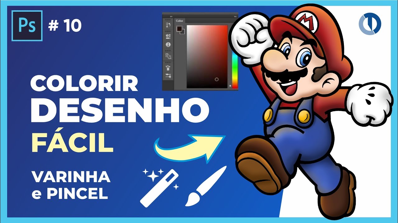 Como pintar um desenho no Photoshop de modo fácil usando pincel e varinha mágica