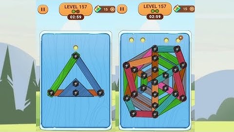 Wood Nuts & Bolts, Screw -Level 157 Easy & Hard I Gameplay