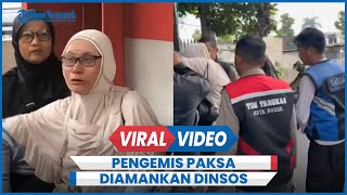 Emak-emak Pengemis Viral Paksa Warga Diamankan Petugas Dinsos