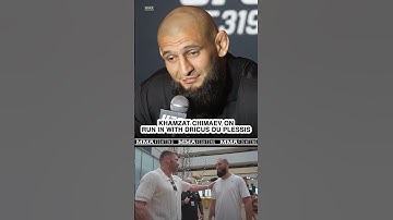Khamzat Chimaev REACTS TO Dricus du Plessis run-in | UFC 319 | MMA Fighting